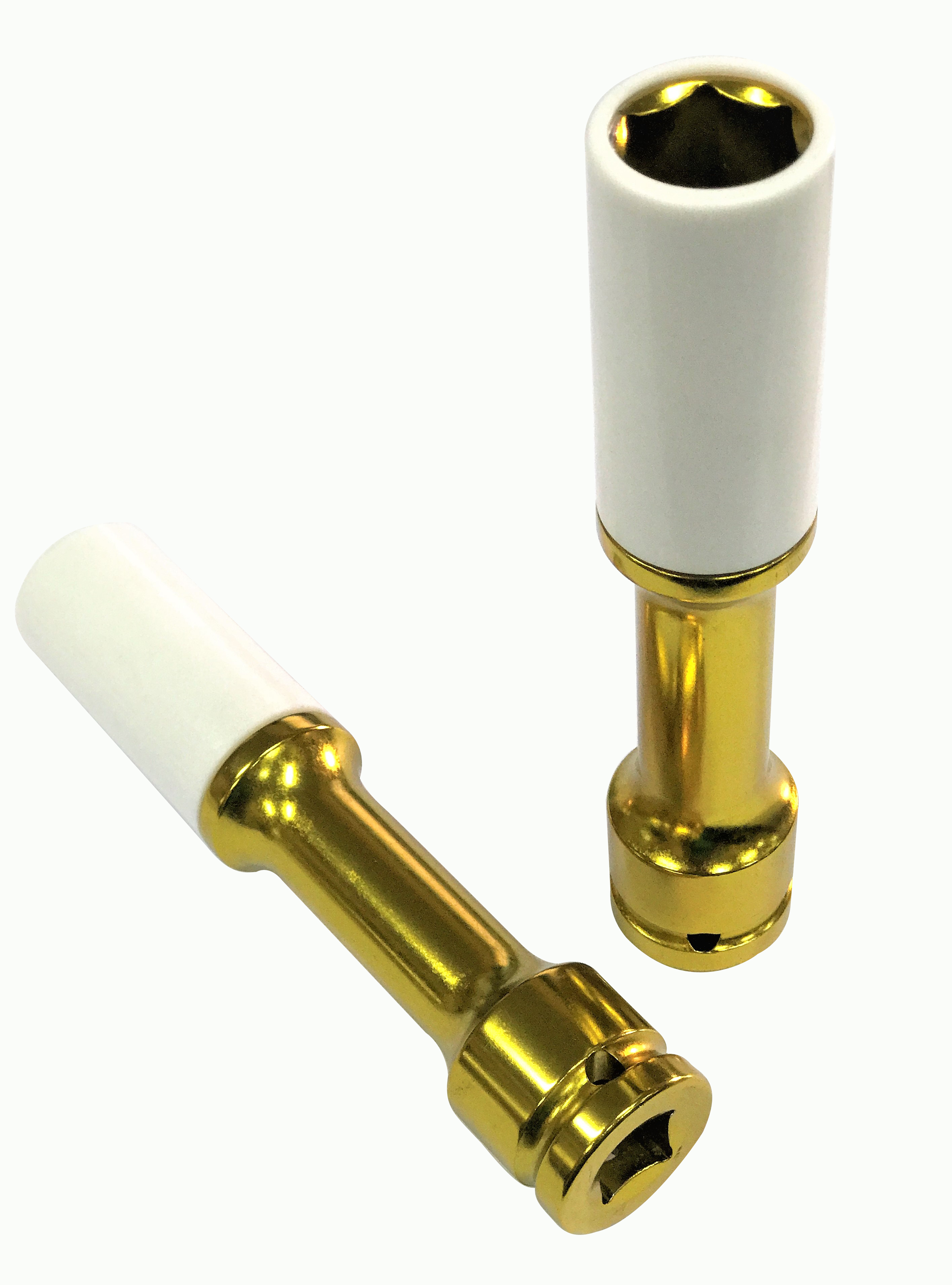 150L 1／2" DR. × 19mm 6PT Flank Thin Wall Deep Impact Sockets with Plastic Sleeves